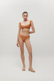 Sylvie Orange Textured Bikini