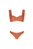 Sylvie Orange Textured Bikini