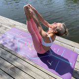 Liforme Mindful Garden Yoga Mat - Purple Earth / Mat Çantası Hediye